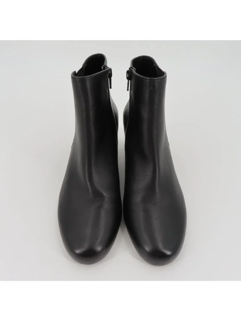 David Tate Womens 11 M Solid Black Leather Upper Ankle Boots Booties Zippered